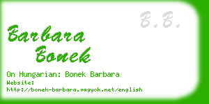 barbara bonek business card